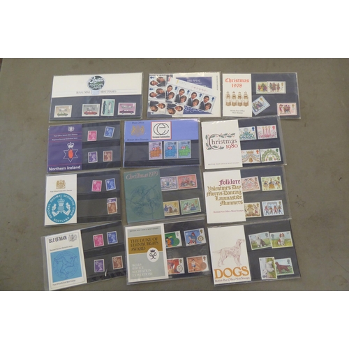 100 - Uncollated postage stamps: to include unused presentation packs