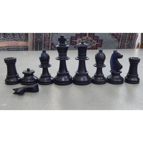 103 - A complete K&C of London turned wooden chess set  boxed