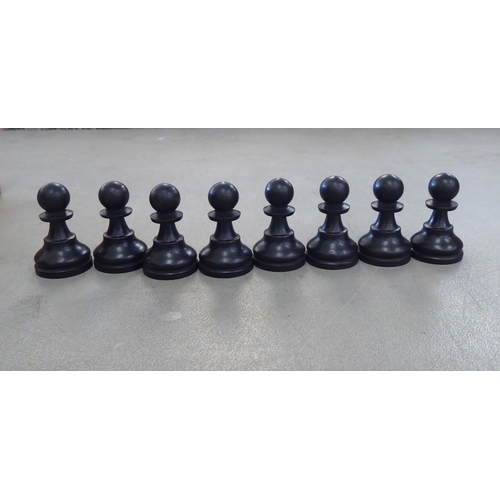 103 - A complete K&C of London turned wooden chess set  boxed