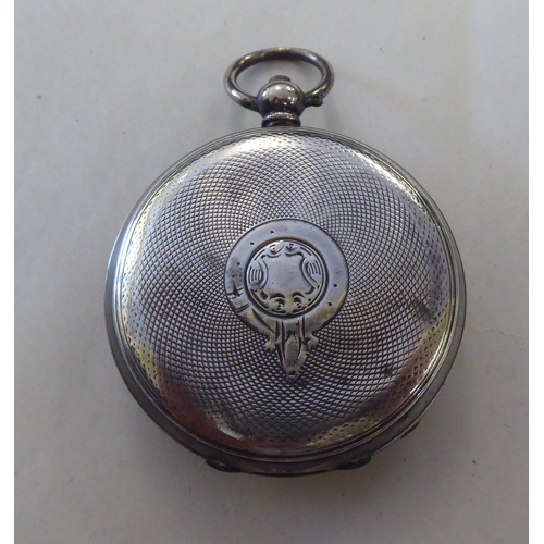 135 - Two silver cased pocket watches, both faced by Roman dials  mixed marks