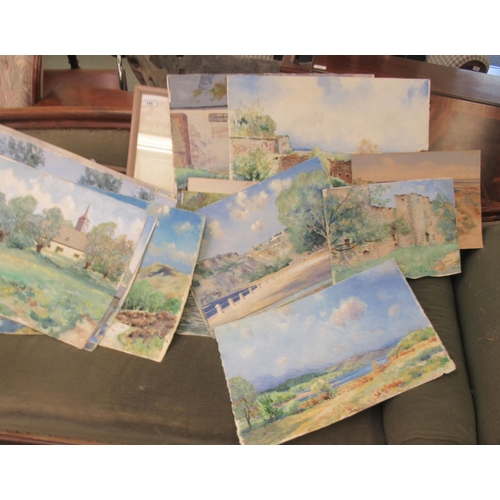 145 - John Moore - twenty eight landscape studies  watercolours  some signed  various sizes