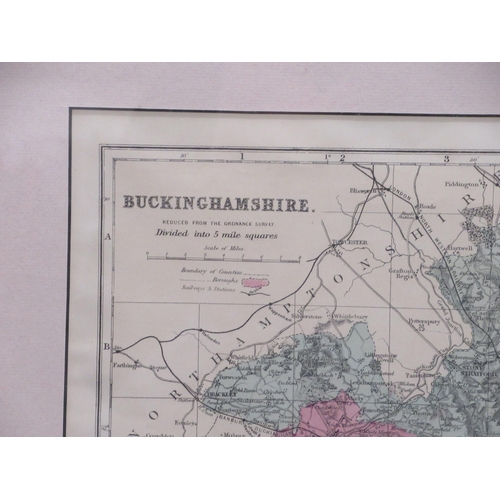 148 - A reproduction of a late 19thC Ordnance Survey map 'Buckinghamshire'  13