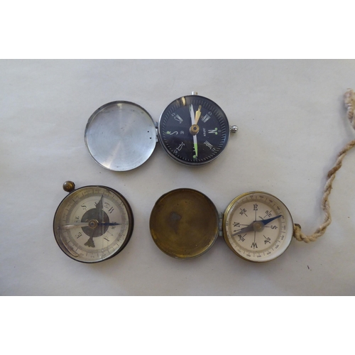 150 - Watches and other instruments: to include a compass; and an early 20thC measure