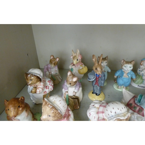 186 - Beswick Royal Albert and Royal Doulton china, mainly Beatrix Potter themed models: to include 'Jemim... 