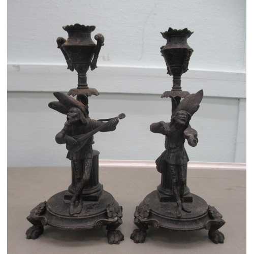 196 - 20thC reproductions of iconic period metalware figures: to include an Art Deco inspired dancer ... 