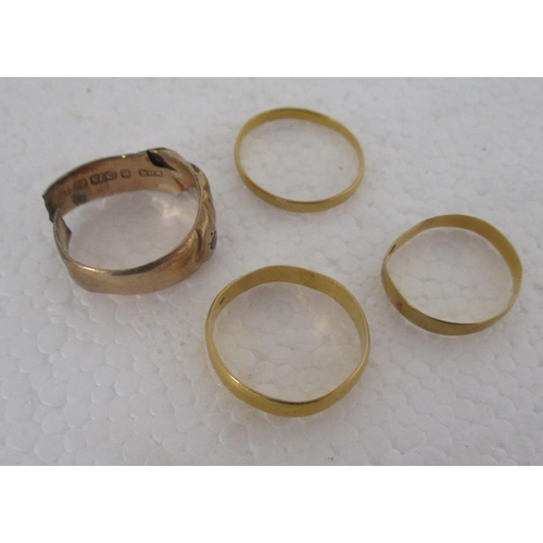 197 - Gold collectables: to include a 22ct band ring