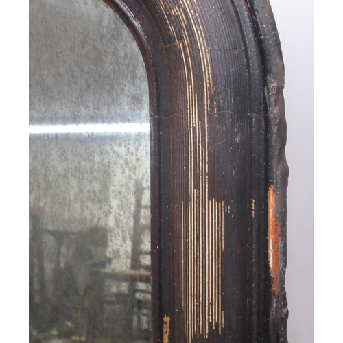 227 - A late Victorian mirror, the shaped plate set in an overpainted pine frame  67