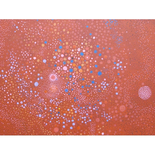 228 - Peter Peretti - 'Red Nebula'  oil on board  bears text verso  26.5