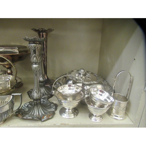 238 - Silver plated tableware: to include a tazza  11