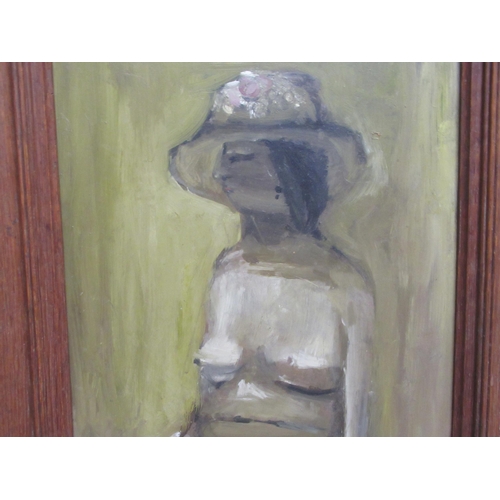 249 - Vernon Gibberd - 'Gertrude'  oil on board  bears initials & label verso  9