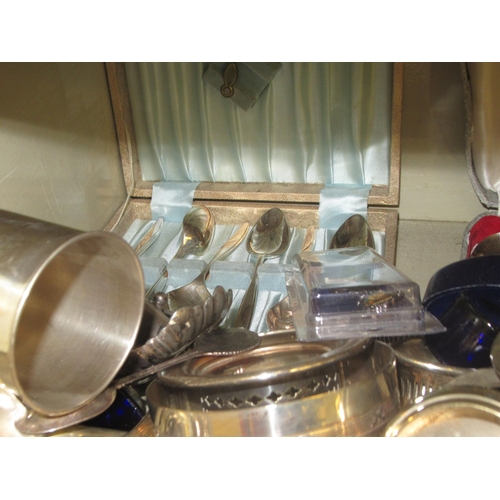 254 - Silver plated tableware and boxed flatware