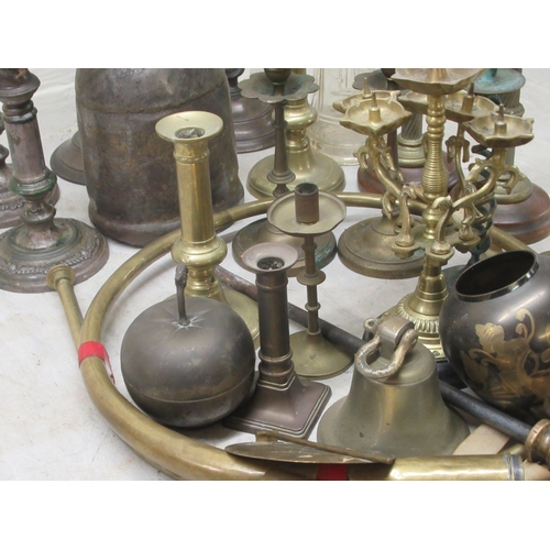 275 - 19thC & later metalware: to include brass candlesticks  largest 8