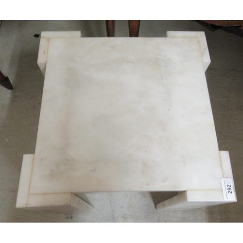 292 - A modern off-white marble occasional table  16