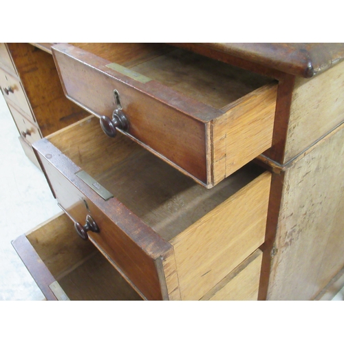 293 - A late Victorian mahogany, twin pedestal, nine drawer desk, on a plinth  30