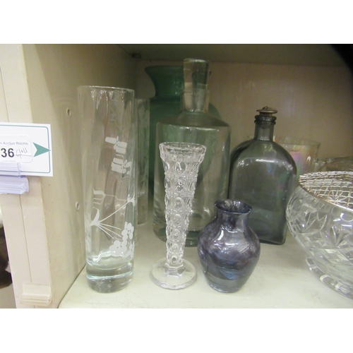 36 - Decorative and functional glassware: to include a vase  10