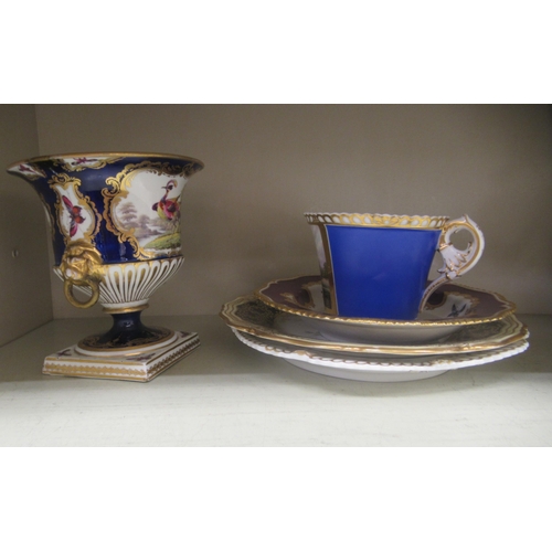 37 - Mainly 19thC ceramics: to include a late Victorian china teapot, decorated in bright colours and gil... 