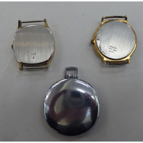 61 - Seven modern wristwatches and a brass cased pocket compass: to include Casio and Ingersol