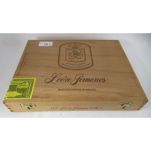 74 - Ten Leon Jimenes No.1 cigars