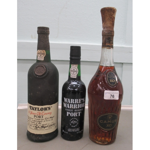 76 - Spirits, port and Champagne: to include a bottle of Taylor's ten year old Tawny Port