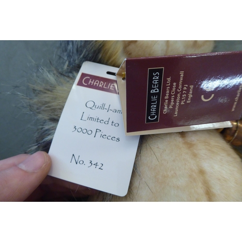 85 - A Charlie Bears Teddy bear 'Quill-I-Am'  15