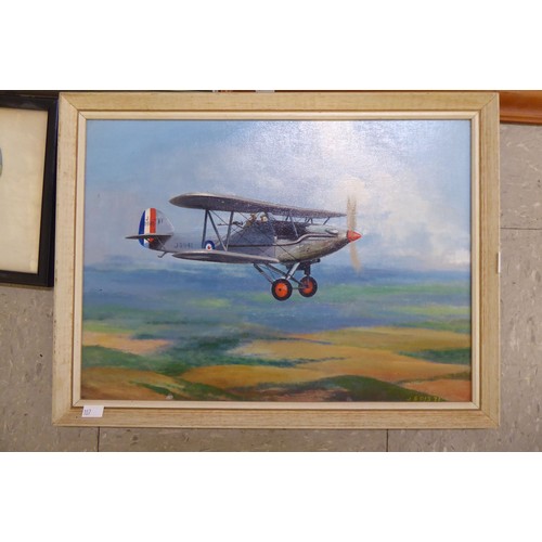 102 - Seven framed works by J Edis - RAF aircraft related  mainly oils on board  largest 23