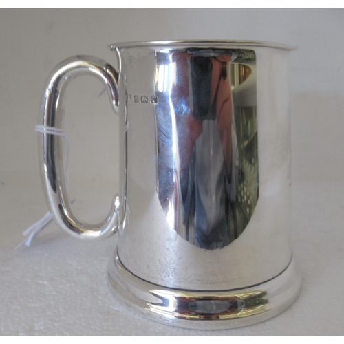 100 - A silver one pint tankard  Birmingham 1916 