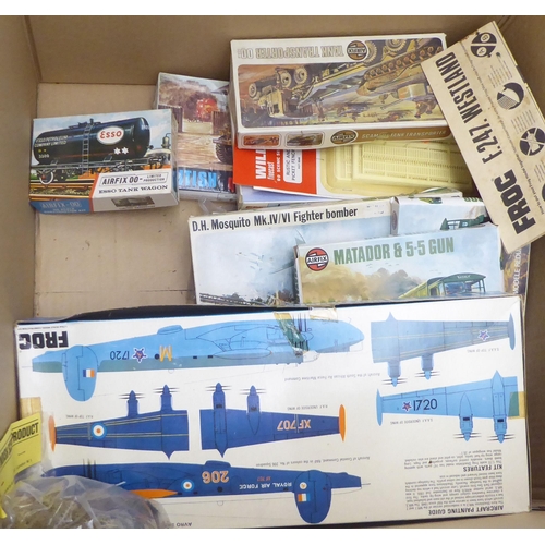 109 - Airfix and other scale model building kits and accessories and railway accessories 