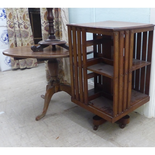 132 - Small furniture, viz. a George III mahogany pedestal table  21.5