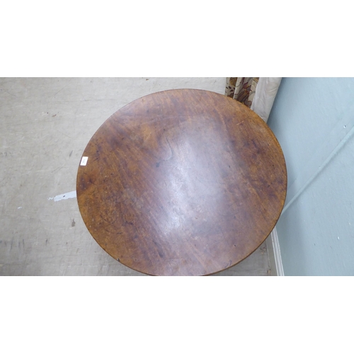 132 - Small furniture, viz. a George III mahogany pedestal table  21.5