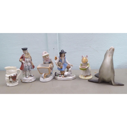 160 - Ceramic ornaments: to include Royal Doulton china 'Lady Woodmouse' and 'Mrs Toadflax'  4