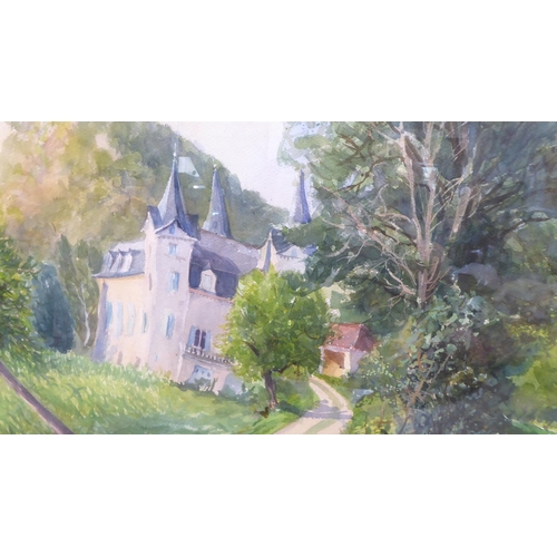 172 - Christopher Prewett - 'The Chateau'  watercolour  bears a signature  25