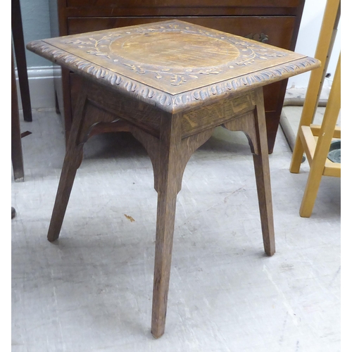 175 - Eight items of small furniture: to include an Art Deco walnut occasional table  22