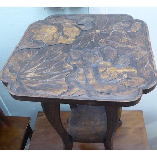 175 - Eight items of small furniture: to include an Art Deco walnut occasional table  22