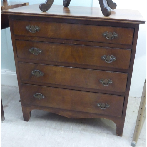 175 - Eight items of small furniture: to include an Art Deco walnut occasional table  22