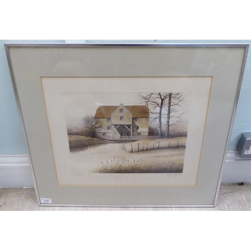 177 - After Kathleen Caddick - 'Shalford Mill'  Limitefd Edition 94/250 print  bears a pencil si... 