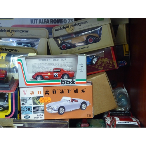 18 - Diecast model vehicles: to include a Tamiya Bosch Alfa Romeo kit  boxed 