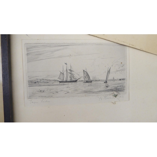 192 - 19thC monochrome etchings and prints, some framed: to include works after Haeburn-Little  mixed... 