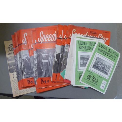 209 - Uncollated Speedway themed magazines, circa 1960s and later