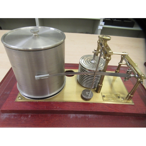 218 - A modern Casella of London mahogany and glazed cased barograph 9