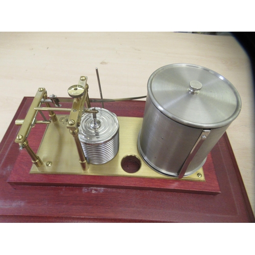 218 - A modern Casella of London mahogany and glazed cased barograph 9