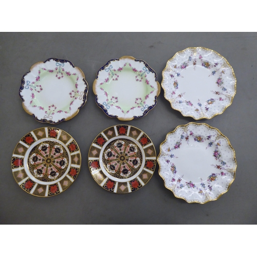 220 - Royal Crown Derby and other ceramics: to include two plates, decorated in the Imari palette  8.... 