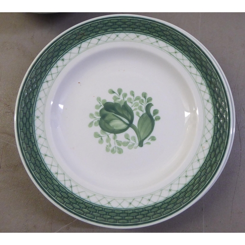 224 - Royal Copenhagen porcelain Alumina Faience green Tranque Bar pattern tableware