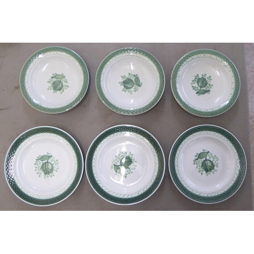 224 - Royal Copenhagen porcelain Alumina Faience green Tranque Bar pattern tableware