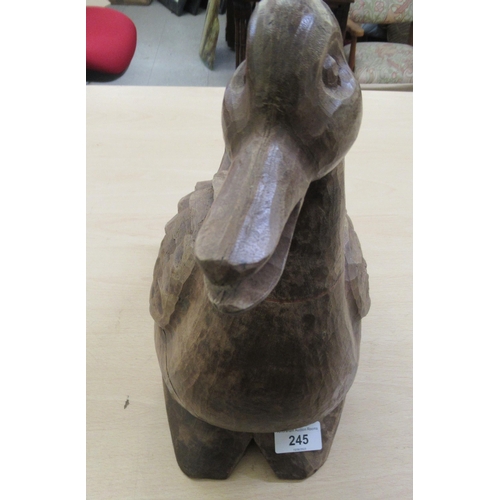 245 - A vintage carved wooden papier mache mould, fashioned as a duckling  14