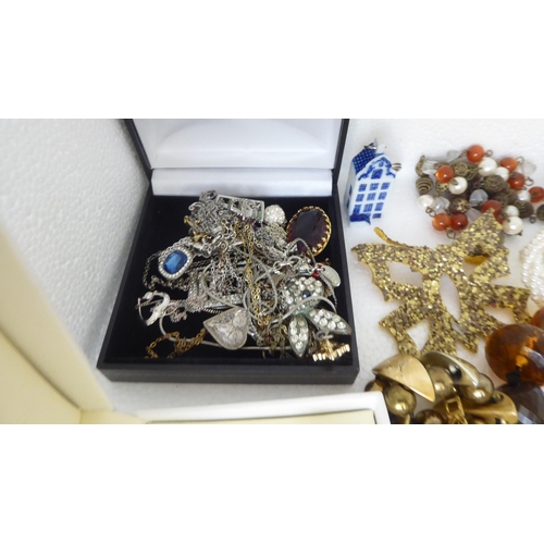 262 - Costume jewellery: to include necklaces, bracelets, brooches and earrings 