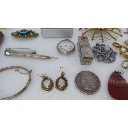 283 - Jewellery, silver and small collectables: to include a 1933 silver dollar coin