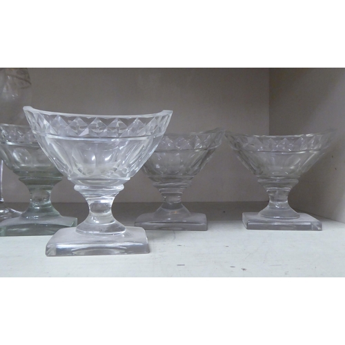 290 - Glassware: to include a set of six tumblers with etched and gilded floral ornament