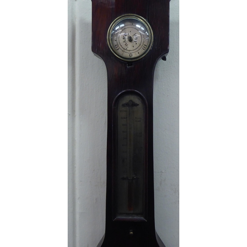 304 - An early 20thC rosewood finished cased barometer  38