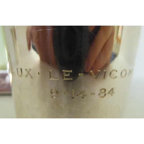 307 - Silver collectables: to include a pair of Tiffany & Co shot beakers with gilded interiors  stamp... 