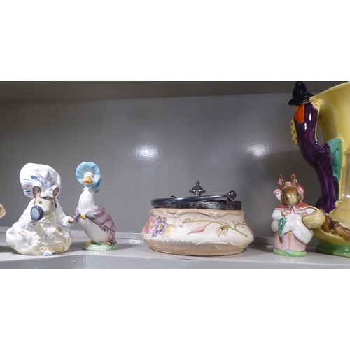 341 - Ceramics: to include a Beswick china Beatrix Potter figure 'Jemima Puddleduck'  3.5